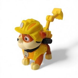 PAW Patrol Ultimate Rescue Pup RUBBLE Toy Mini Figure Construction Opening Back